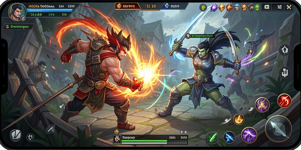Screenshot gameplay MOBA yang seru dan menegangkan.