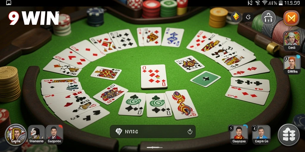 Tampilan gameplay Gaple yang seru di 9WIN.