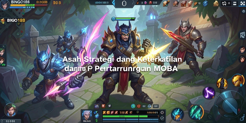 Screenshot BINGO188 menampilkan aksi seru dalam gameplay MOBA.