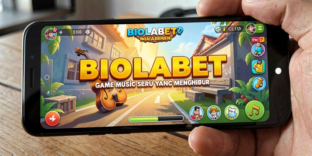 Tampilan gameplay BIOLABET dengan berbagai fitur musik.
