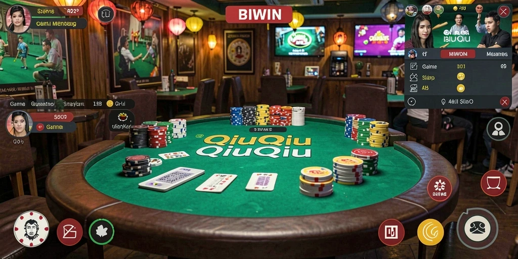 Tampilan gameplay seru dari BIWIN game QiuQiu.