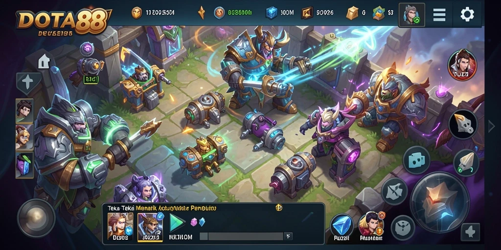 Tampilan menarik dari gameplay DOTA88 yang menantang.