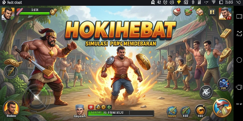 Screenshot HOKIHEBAT menunjukkan gameplay seru dengan interaksi antar pemain.