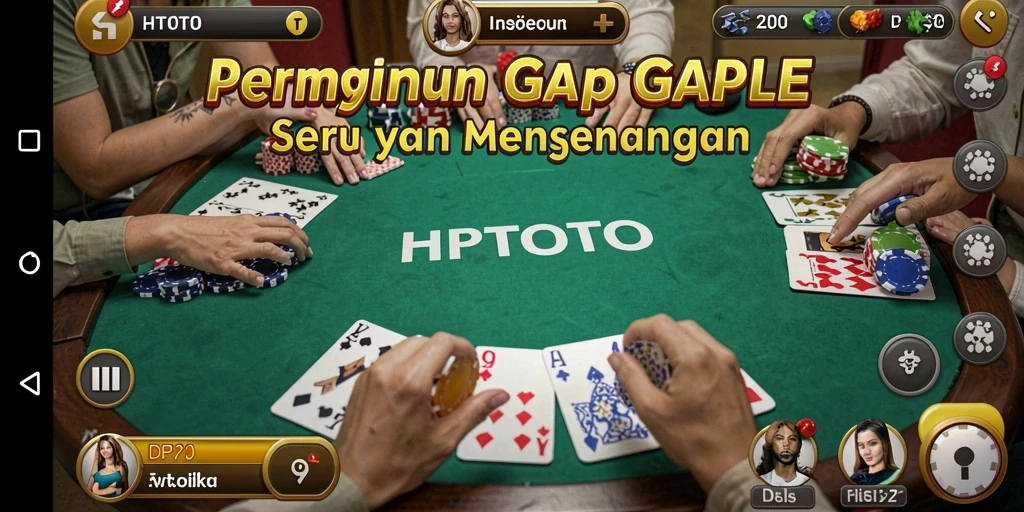Screenshot gameplay HPTOTO dengan suasana Gaple yang seru.