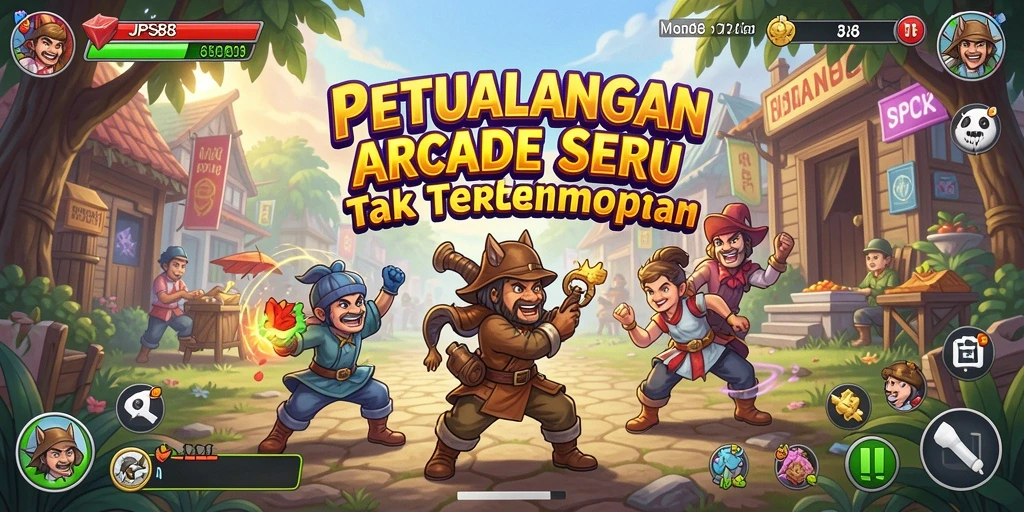 Tampilan gameplay menarik dari JPS88 yang memperlihatkan aksi seru di level arcade.