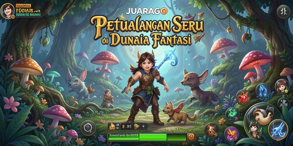 Tampilan gameplay JUARAGO yang menakjubkan dan penuh petualangan.
