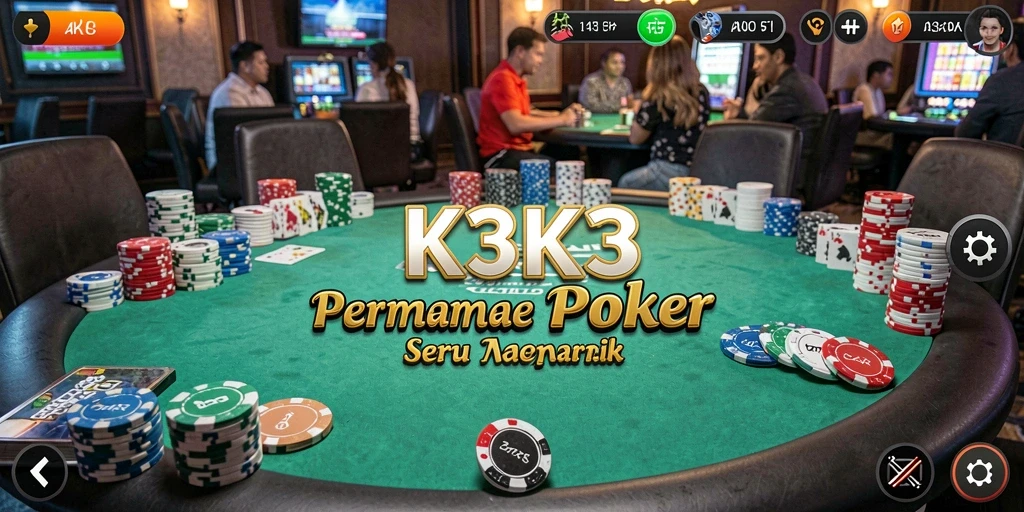 Tampilan gameplay Poker dalam K3K3 yang menarik dan interaktif.