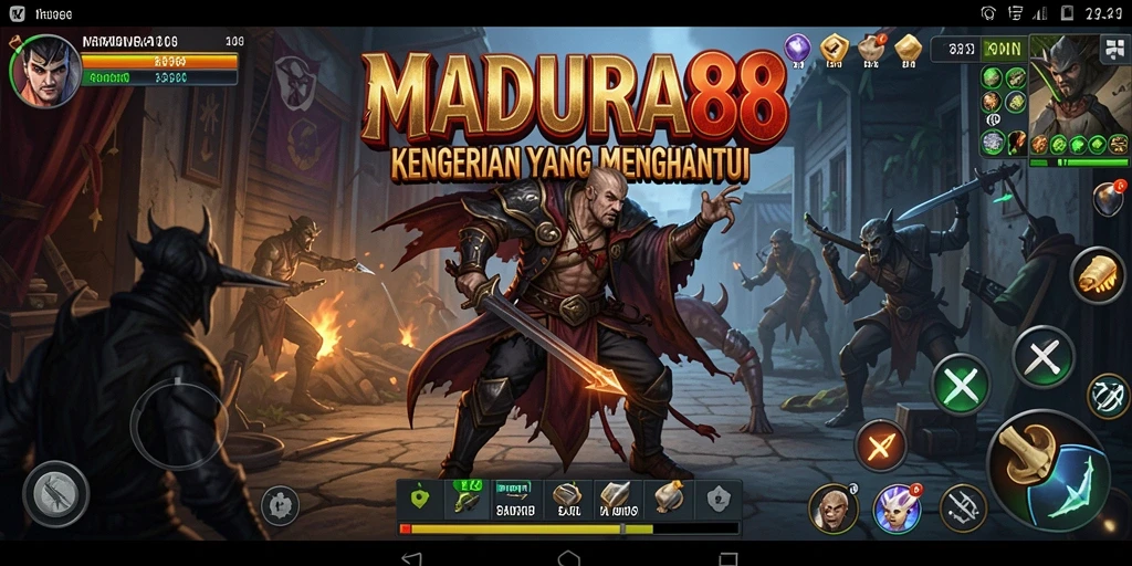 Screenshot menampilkan gameplay menyeramkan di dunia MADURA88.