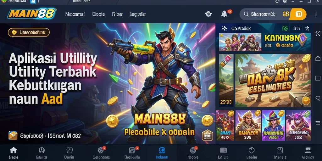 Tampilan aplikasi MAIN88 yang memudahkan penggunaan Utilities.