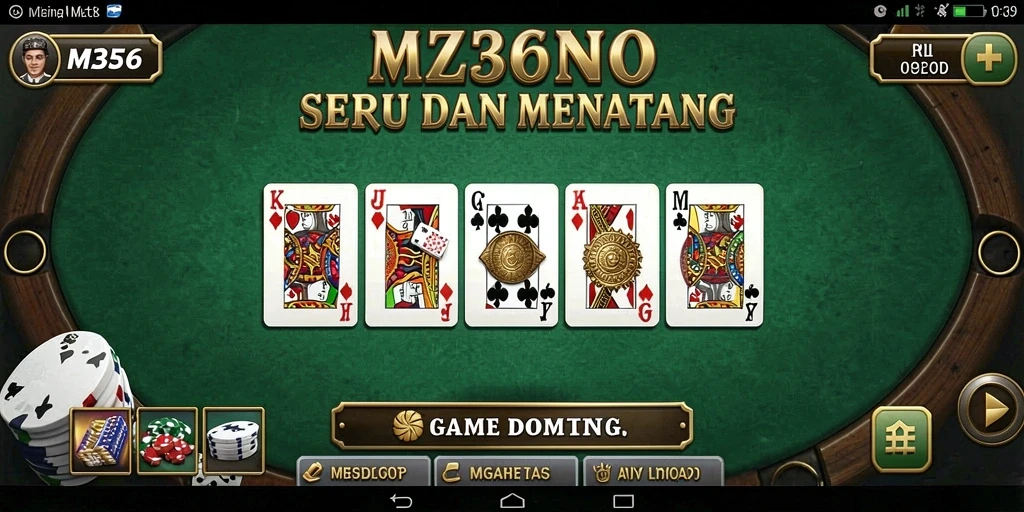 Tampilan gameplay MZ356 yang menegangkan dalam permainan Domino.