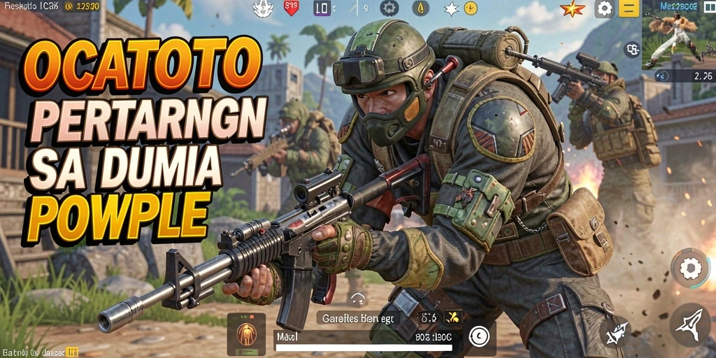 Screenshot menunjukkan aksi menegangkan dalam gameplay Battle Royale OCATOTO.