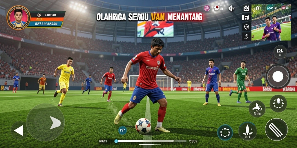 Tampilan gameplay menarik PP7 dengan aksi olahraga yang seru.