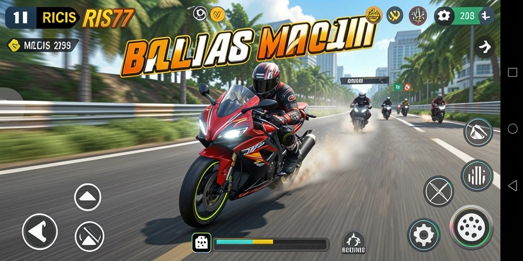 Gameplay RICIS77 yang menantang dan seru di trek balapan
