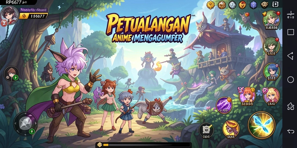 Screenshot gameplay yang penuh aksi di RP6677.