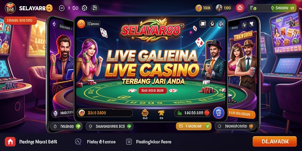 Tampilan gameplay Live Casino yang interaktif dan seru di SELAYAR88.