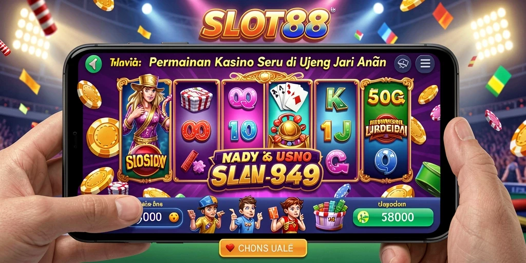 Screenshot utama SLOT88 menampilkan gameplay Kasino yang mendebarkan.