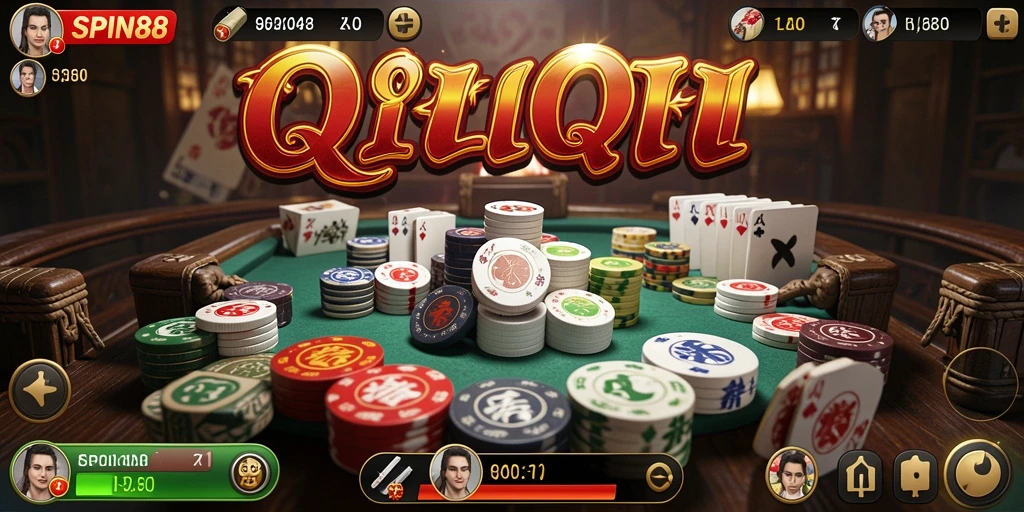 Tangkapan layar gameplay QiuQiu yang mendebarkan di SPIN88.