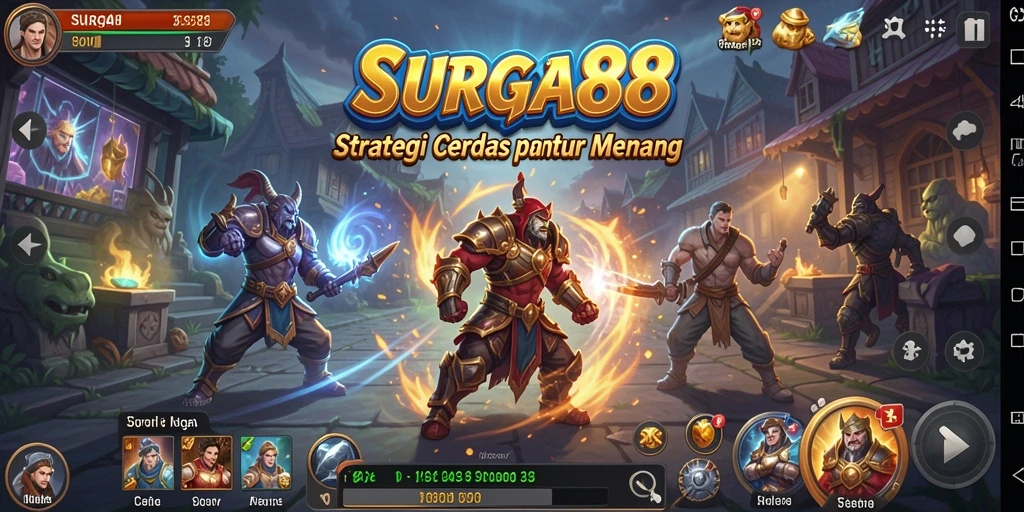 Tampilan gameplay SURGA88 dengan strategi yang intens.