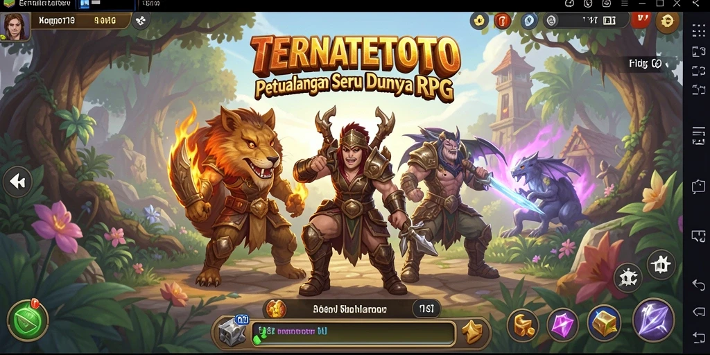 Tangkapan layar gameplay TERNATETOTO yang menampilkan aksi RPG mendebarkan.