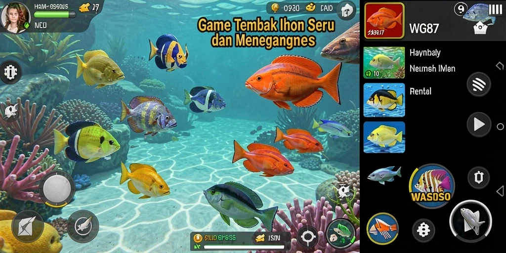 Screenshot gameplay <strong>WG87</strong> yang menampilkan aksi Tembak Ikan yang seru.